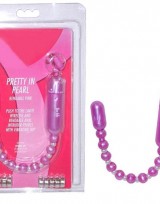 Anální vibrační perly PRETTY IN PEARL - Růžová